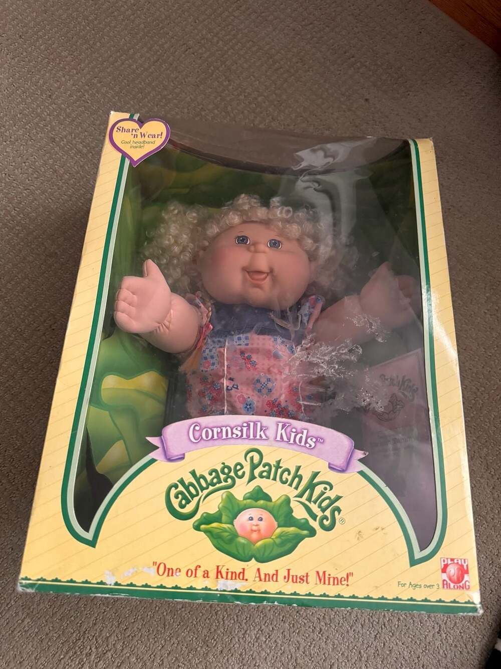 Cabbage Patch Kids Cornsilk Kids Doll 2004 Blonde Hair Pink Dress